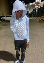 Load image into Gallery viewer, TROPHI PUFF PRINT CROPPED HOODIE- BABY BLUE
